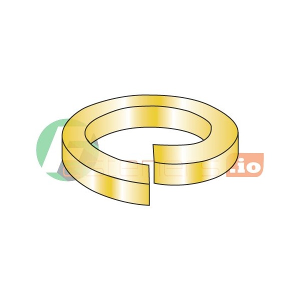 Newport Fasteners Split Lock Washer, For Screw Size #8 Steel, Zinc Yellow Finish, 10000 PK 936064 - main